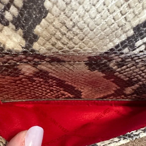 Nine West Elegant Snake Print Wallet carry alone or as wallet EUC - Picture 3 of 9